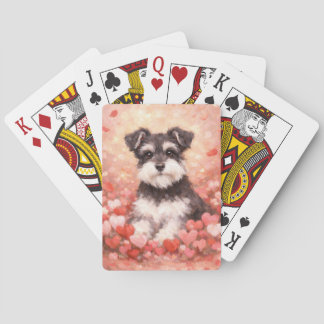 Baralho Schnauzer do Dia dos Namorados com Corações