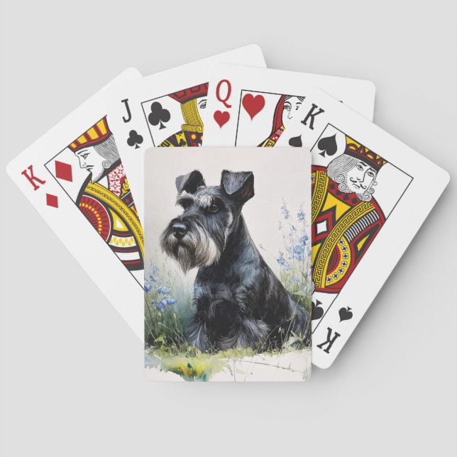 Baralho Schnauzer em Aquarela (Verso)
