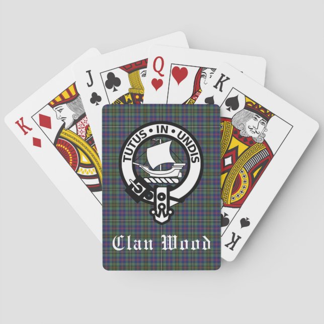 Baralho Scottish Clan Wood Crest & Tartan (Verso)