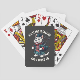 Baralho Scottish Terrier Dog Scotland Está Chamando E Eu P