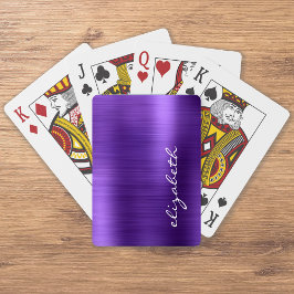 Baralho Script de assinatura de metal escovado roxo