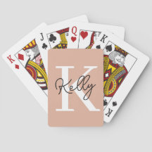 Script de Monograma Rosa Blush Moderno