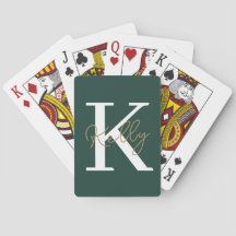 Script de Monograma Verde Moderno Emerald