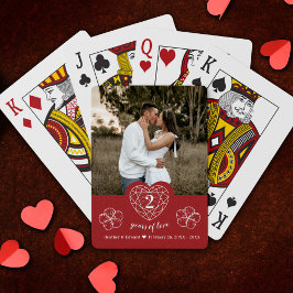 Baralho Segundo Garnet Casamento Aniversário de algodão ve