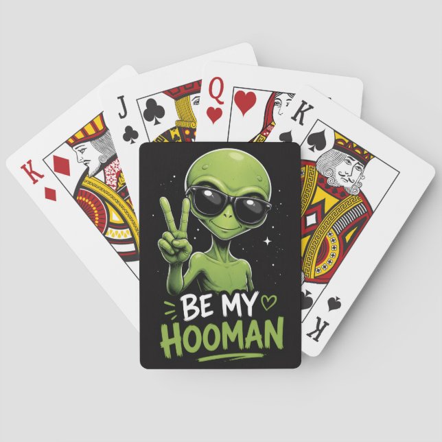 Baralho Seja Meu Design de Alien Hooman (Verso)