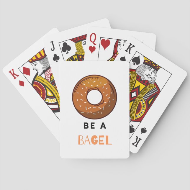 Baralho Seja um Design do Lover Bagel Funny Comida (Verso)