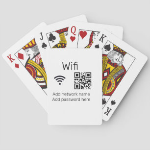 Baralho senha wifi sinal adicionar código Q R aqui detalhe