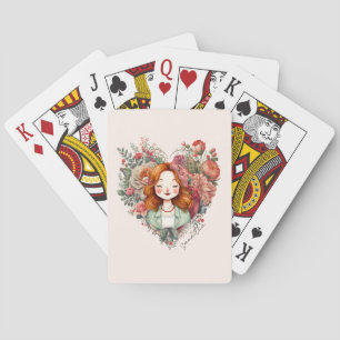 Baralho Senhora Bonito Floral Personalizada