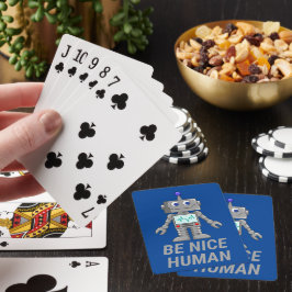 Baralho SER BOM robô engraçado engraçado HUMAN