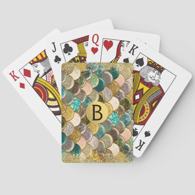 Baralho Sereia Dimensiona A Tendência do Glitter de Várias (Verso)