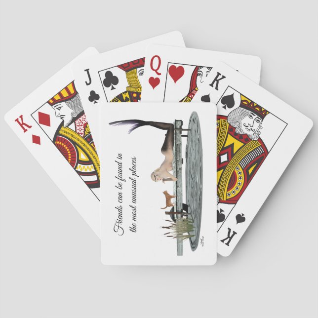Baralho Sereia Em Cartões De Jogada De Pata De Barco (Verso)