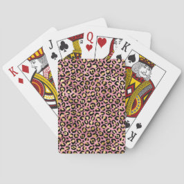 Baralho Série de Design Leopardo Rosa e Dourado 15