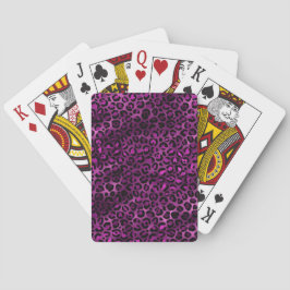 Baralho Série de Design Leopardo Roxo e Dourado 3