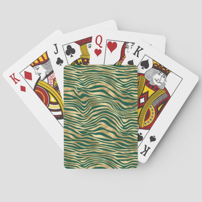 Baralho Série Esmeralda e Ouro Safari Design 4 (Verso)