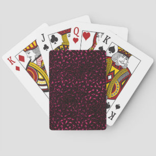 Baralho Série Leopard Burgundy e Dourada Design 3