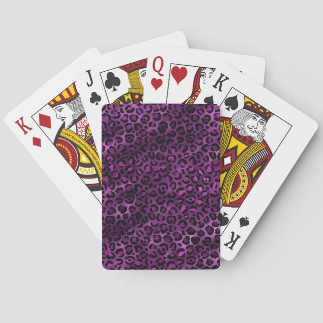 Baralho Série Leopardo Roxo e Dourada Design 3 (Verso)
