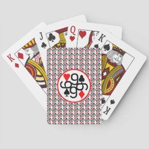 BARALHO SERIE POKER CARTA 9 TAZA VERMELHA E PRETA