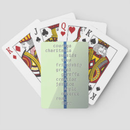 Baralho Seu nome ou mensagem com palavras cruzadas? Verde