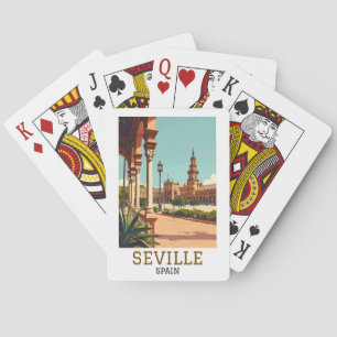 Baralho Sevilha Retro Espanha Andaluzia Arquitetura