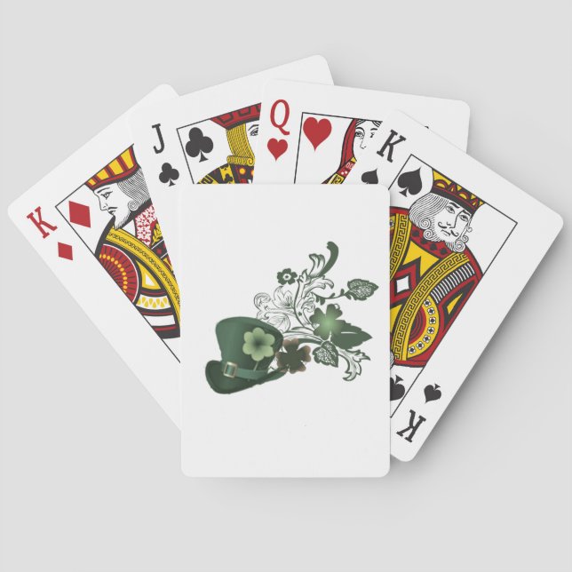 Baralho Shamrock Hat irlandês (Verso)