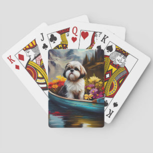 Baralho Shih Tzu em uma Canoa: Uma Aventura Cênica