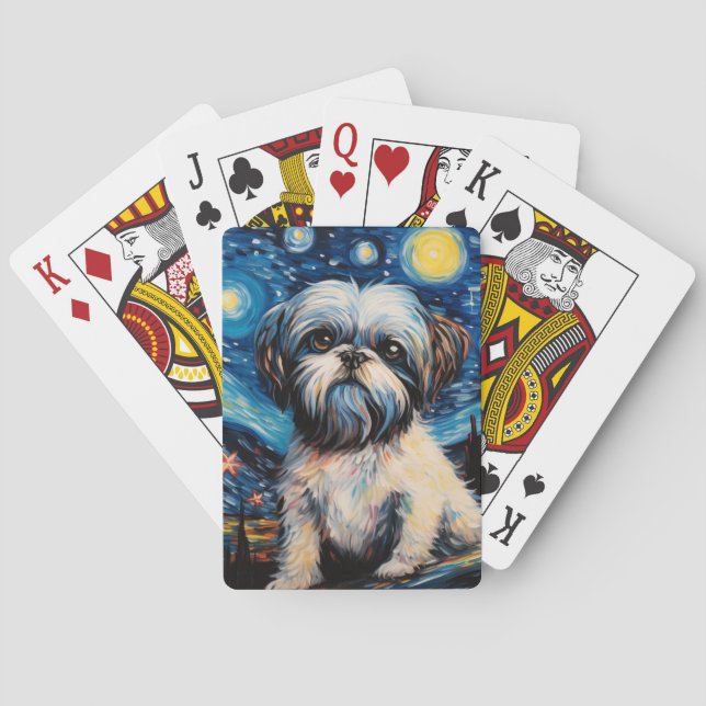 Baralho Shih Tzu Starry Night (Verso)