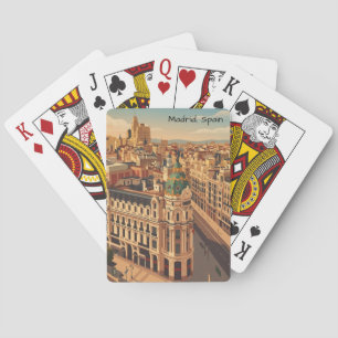 Baralho Silhueta da Cidade de Madrid Espanha Arquitetura