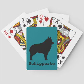 Baralho Silhueta do cão do Schipperke