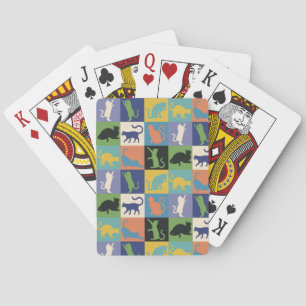 Baralho Silhuetas de Gato Colorido legal em Quilt Squares