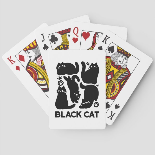 Baralho Silhuettes de Gato Negro - Design de Felino Cinto (Verso)