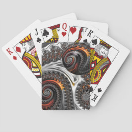 Baralho Silver e Orange Mandelbrot com Esfera