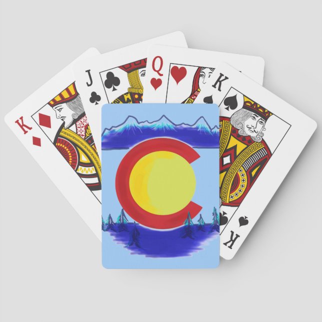 Baralho Símbolo de bandeira do estado do Colorado - cartas (Verso)