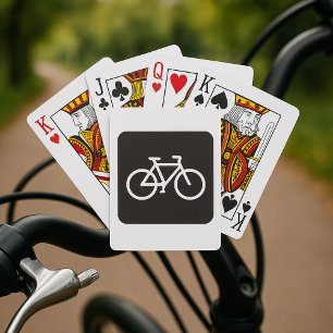 Baralho Símbolo de Bicicleta Preto e Branco Minimalista