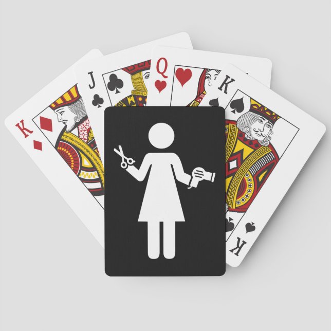 Baralho Símbolo de cabeleireiro (Verso)