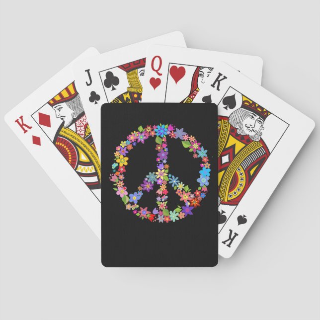 Baralho Símbolo de paz, Design de força colorida (Verso)