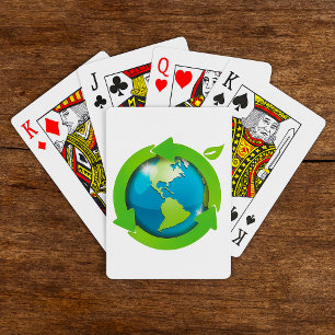Baralho Símbolo de Reciclagem Terra Amiga do Meio Ambiente