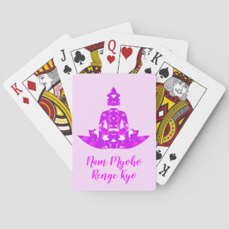 Baralho Símbolo Espiritual Rosa e Branco Yoga Pose