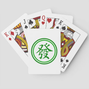Baralho Símbolo Lucky Mahjong - Verde e Branco