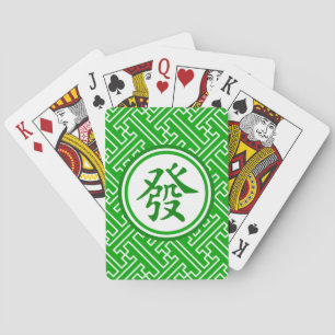 Baralho Símbolo Lucky Mahjong - Verde Escuro