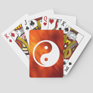 Baralho Símbolo Yin Yang - tatuagem sólida design 2
