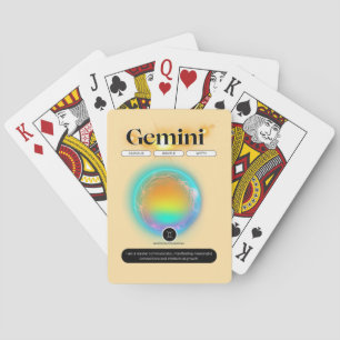 Baralho Símbolo Zodiac Moderno Gemini Cita Elemento Ar