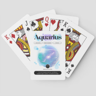 Baralho Símbolo Zodiano Moderno Aquarius Citar Elemento de