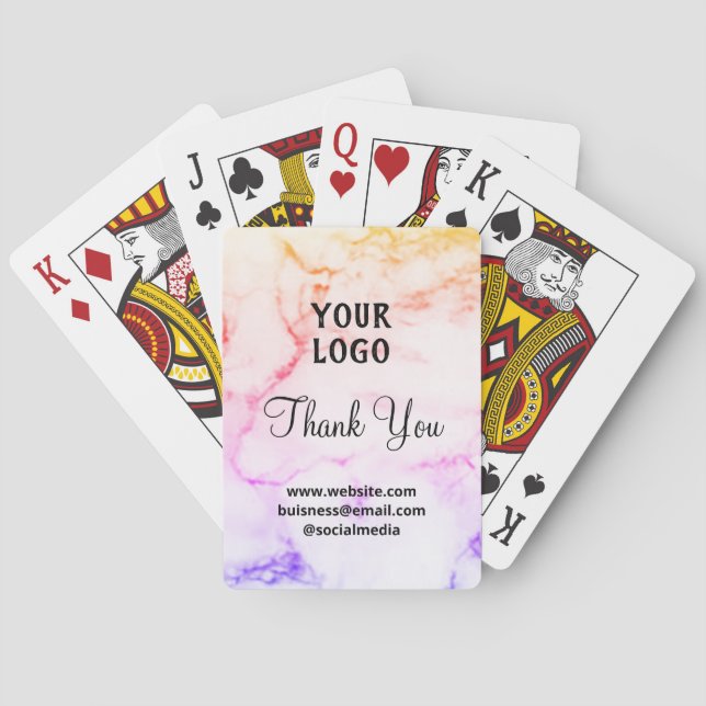 Baralho Simples e elegante adicionar seus obrigados de már (Verso)