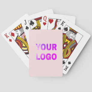 Baralho simples e mínimo adicione seu logotipo/design aqu