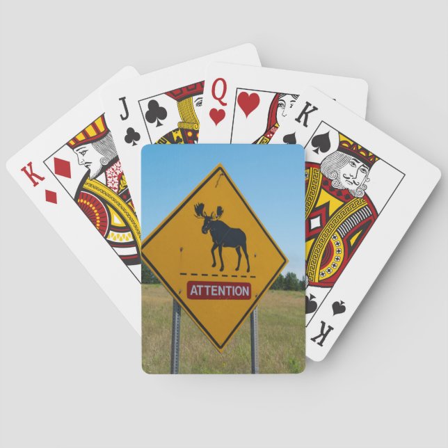Baralho Sinal de aviso de alce (Verso)