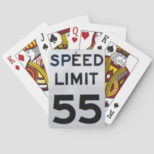 Baralho Sinal de limite de velocidade de aniversário 55 -