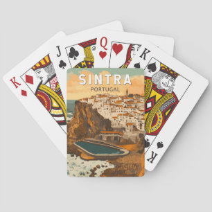 Baralho Sintra Portugal Ilustração Viagem Art Vintage