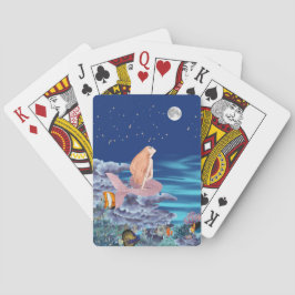 Baralho sirena mirando la luna