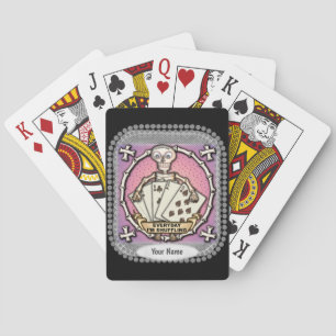 Baralho Skeleton Gambler jogando cartas