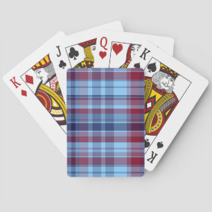 Baralho Sky Blue Marinho Burgundy Preppy Madras